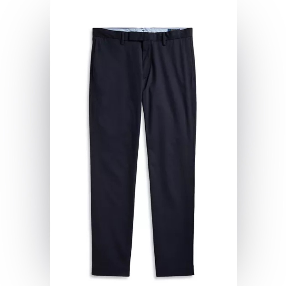 Men's Polo Ralph Lauren Stretch Slim Fit Navy Chinos - Picture 4 of 4